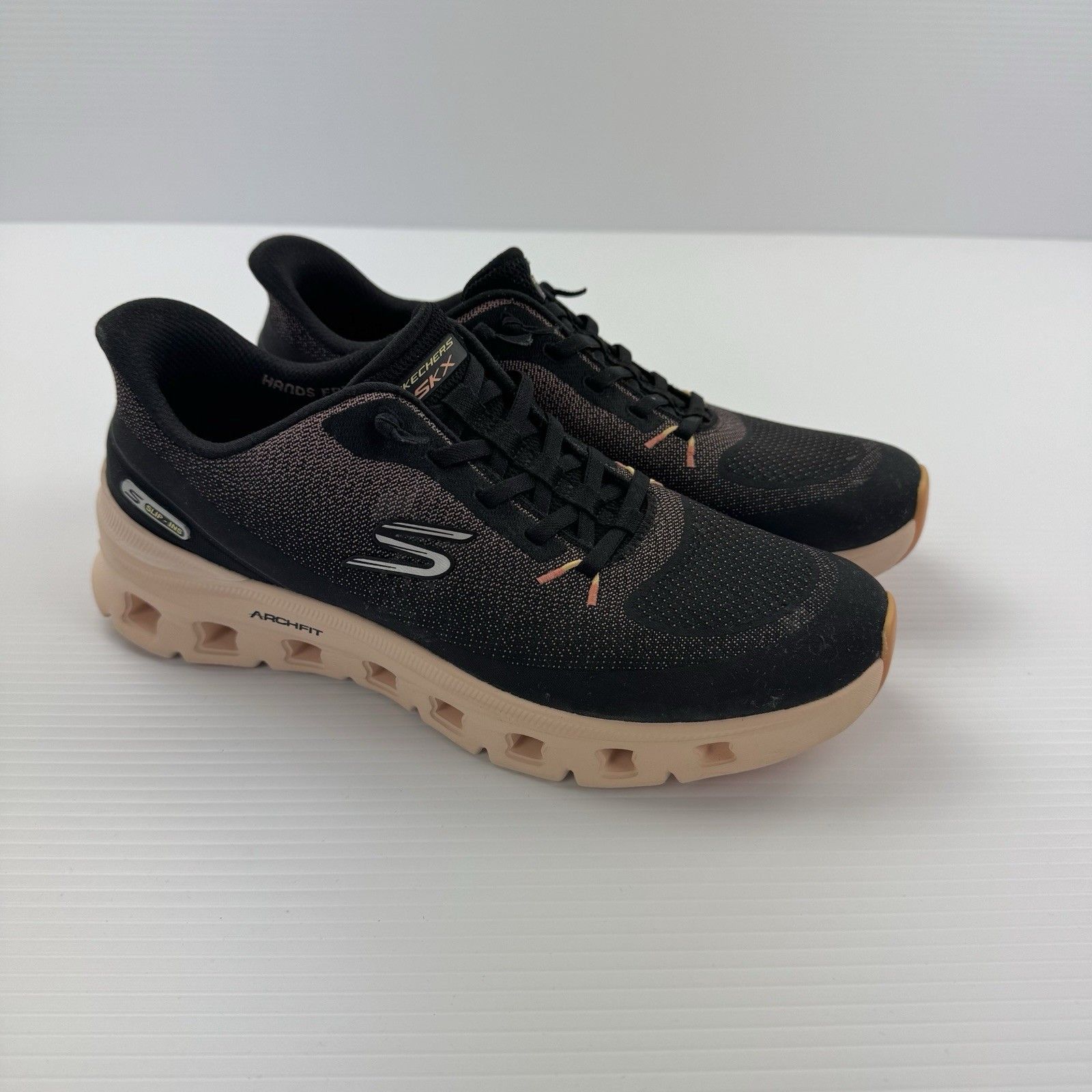 Skechers Skx Slip-Ins Arch Fit Hands Free Sneakers Womens 9.5 Black Pink
